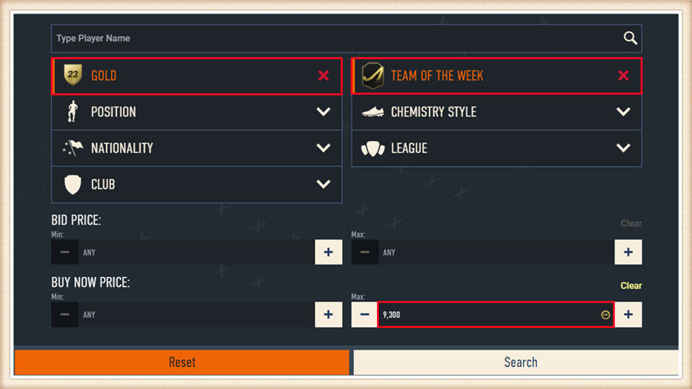 Transfermarkt in EA Web App